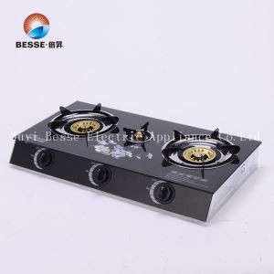 Plynový sporák so samostatným ohňom z tvrdeného skla